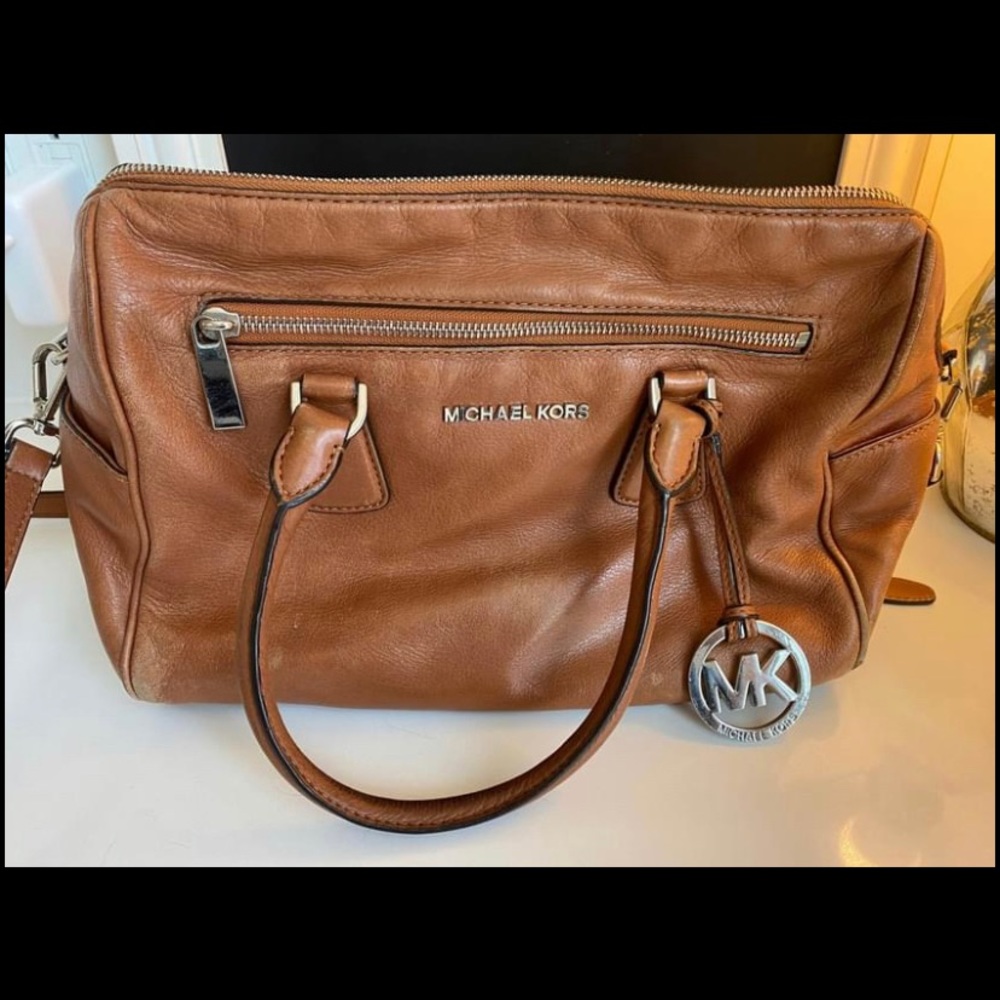 Used Michael Kors Large “Sophie” Satchel in Cedar